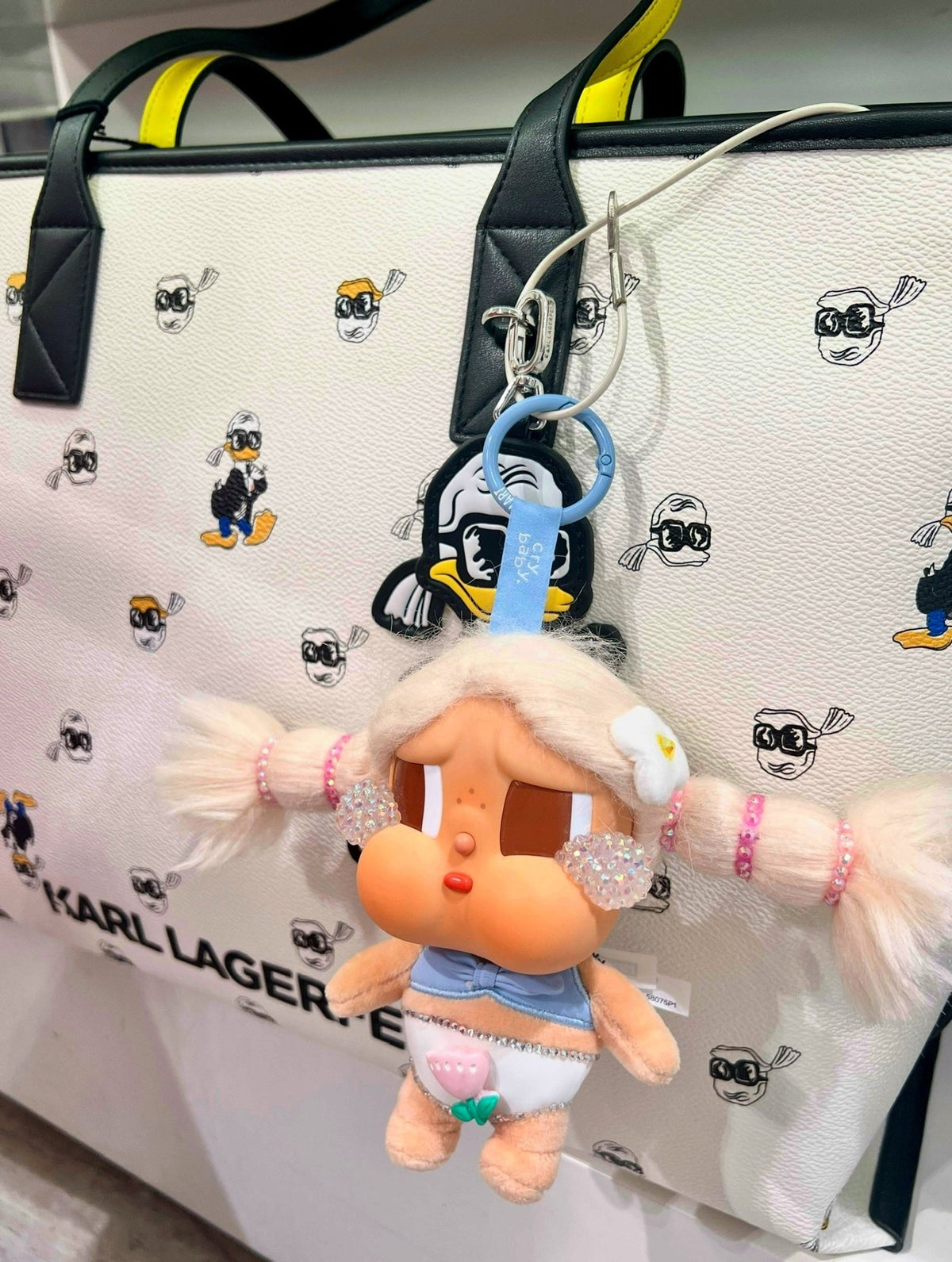 custom crybaby with designer mini bag | handmade pop mart collectible vacation mode