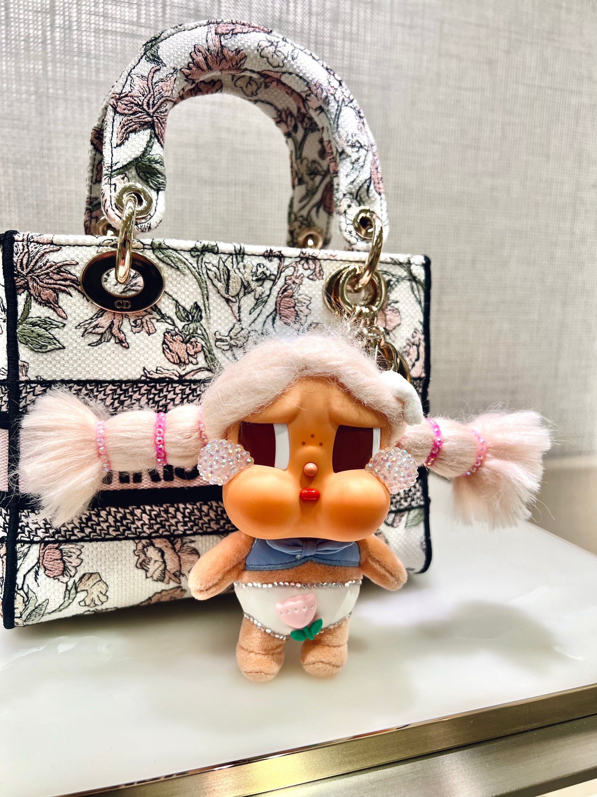 custom crybaby with rhinestone details | handmade pop mart figurine