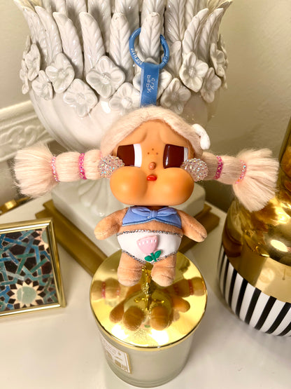custom crybaby figurine styled with home decor | handmade pop mart character