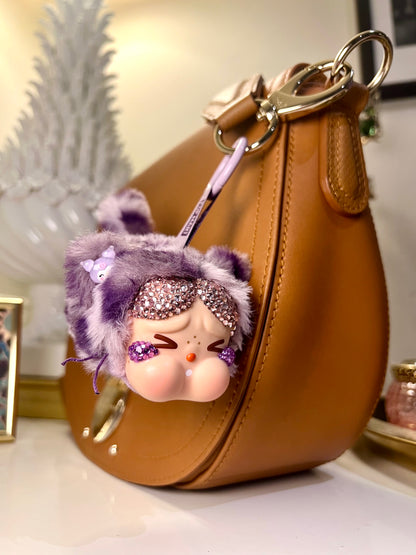 Custom CryBaby Wild but Cutie - Neon Cutie, Plush Bag Pendant, Bedazzled shiny decoration for a bag, or a keychain