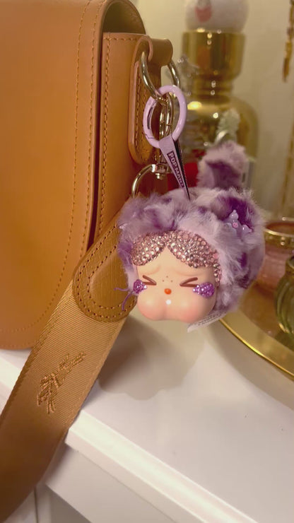 CryBaby Wild but Cutie - Colgante de felpa de neón con Kuromi, Pop Mart