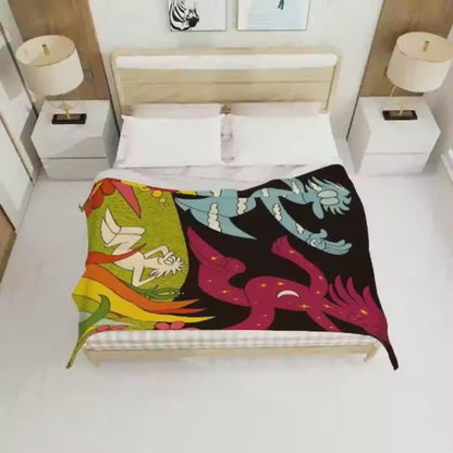 Luna psicodélica & Manta polar Sun: Indie Boho Bedding, El viaje del Sr. Pip