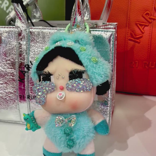 Rhinestones CRYBABY WHAT a FROG, Plush Doll, Crying Again Series