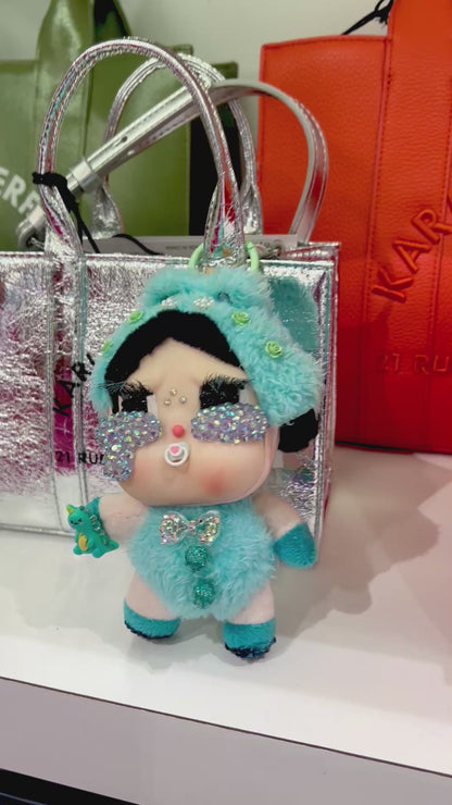 Rhinestones CRYBABY WHAT a FROG, Plush Doll, Crying Again Series