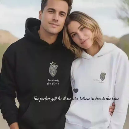 Skelett-Herz-Röntgen-T-Shirt: Gothic-Halloween-Paar-T-Shirt