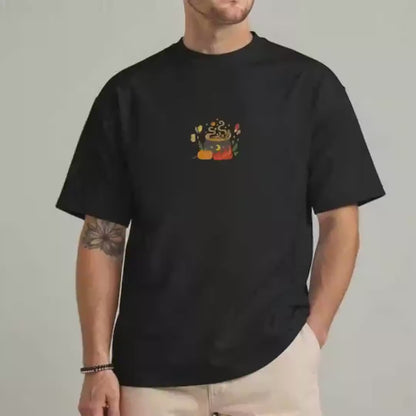 Gesticktes Hexenkessel-T-Shirt: Halloween-Kochkoch, Zaubertränke